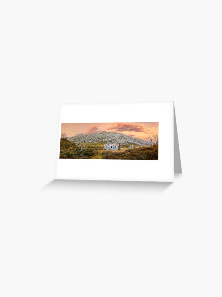 Thumbnail 1 of 2, Greeting Card, Whites River Hut, Kosciusko, New South Wales, Australia designed and sold by Chockstone.