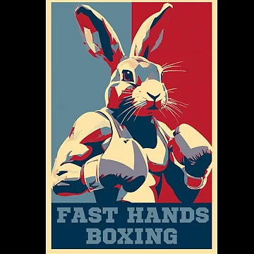 Artwork thumbnail, Fast Hands Boxing Rabbit HOPE by TrueArtsStore