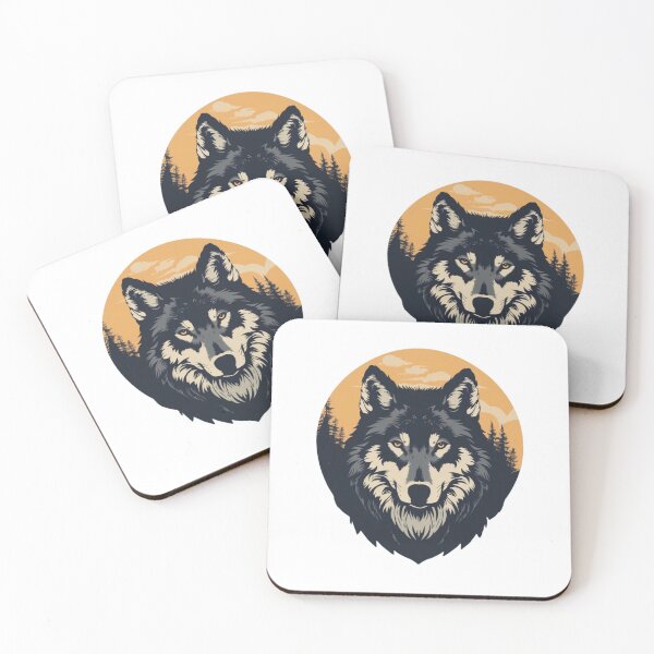 Item preview, Wolf Nature Portrait designed and sold by NicolasGlowArt.