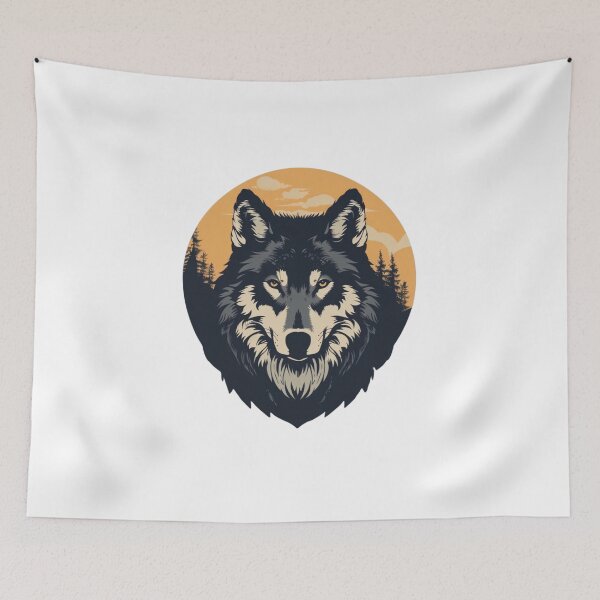 Item preview, Wolf Nature Portrait designed and sold by NicolasGlowArt.