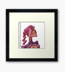 Wild Feminist Fantasy Style Bust Framed Print