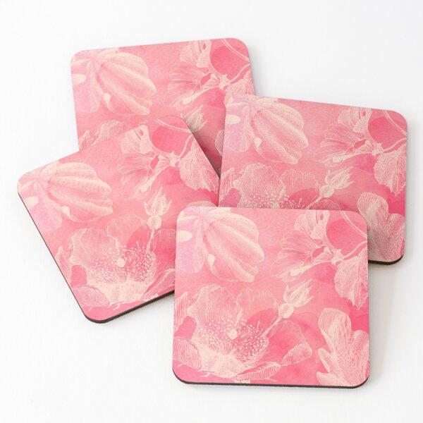 Artikelvorschau, Botanisches Design in Rosa Korallenrot entworfen und verkauft von studio2940.