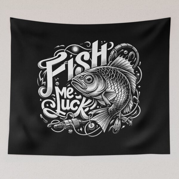 Item preview, Fish me luck fishing gift designed and sold by Pineapple-Tree.