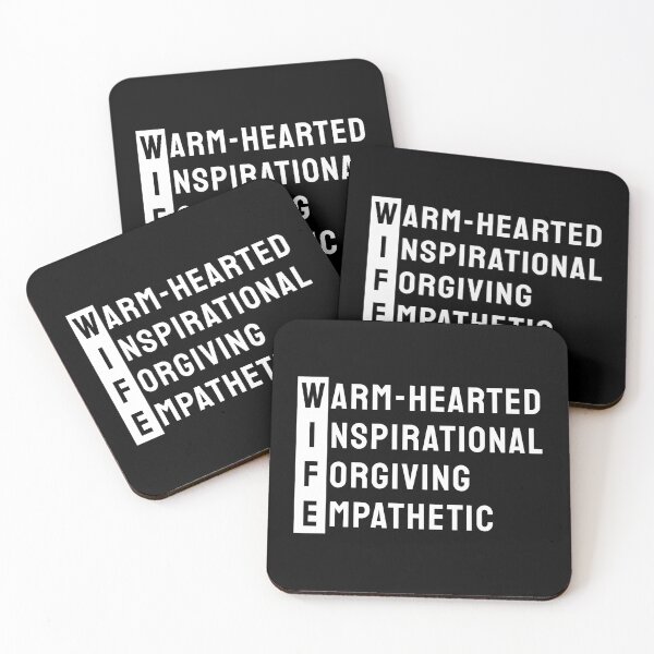 Item preview, WIFE. Warm-hearted, Inspirational, Forgiving, Empathetic designed and sold by twisted-dot.