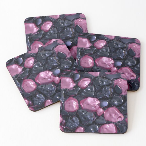 Item preview, Black and Purple Pebbles  designed and sold by NicolasGlowArt.