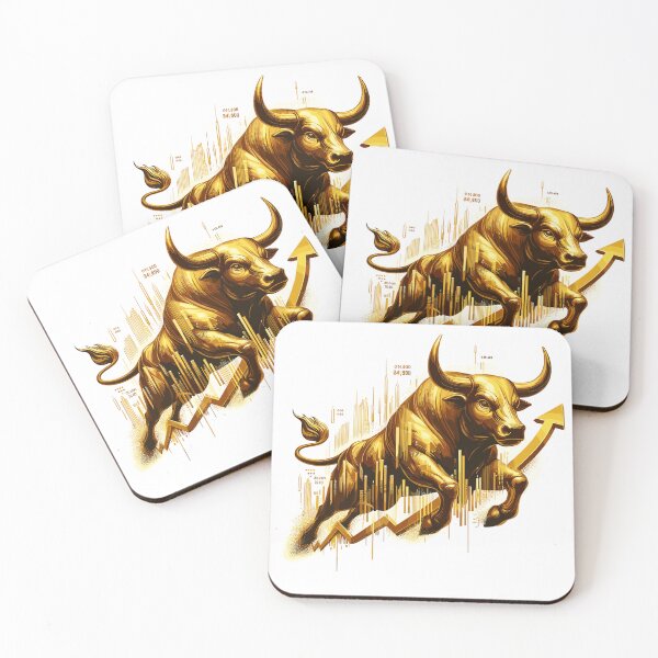 Item preview, Taurus bull stocks gold golden Wallstreet gift designed and sold by Pineapple-Tree.