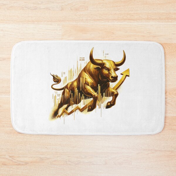 Item preview, Taurus bull stocks gold golden Wallstreet gift designed and sold by Pineapple-Tree.