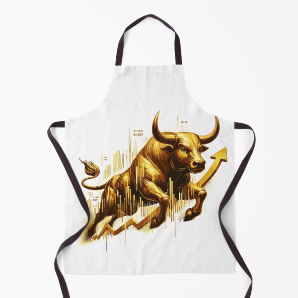 Item preview, Taurus bull stocks gold golden Wallstreet gift designed and sold by Pineapple-Tree.