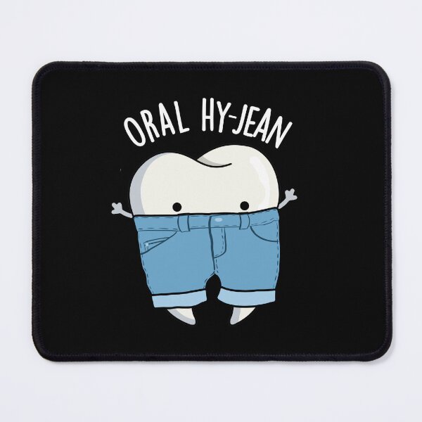 Item preview, Oral Hy-jean Funny Tooth Pun (Dark BG) designed and sold by punnybone.