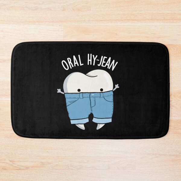 Item preview, Oral Hy-jean Funny Tooth Pun (Dark BG) designed and sold by punnybone.
