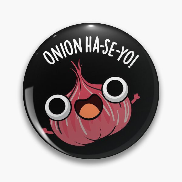 Item preview, Onion Ha-se-yo Funny Korean Pun (Dark BG) designed and sold by punnybone.