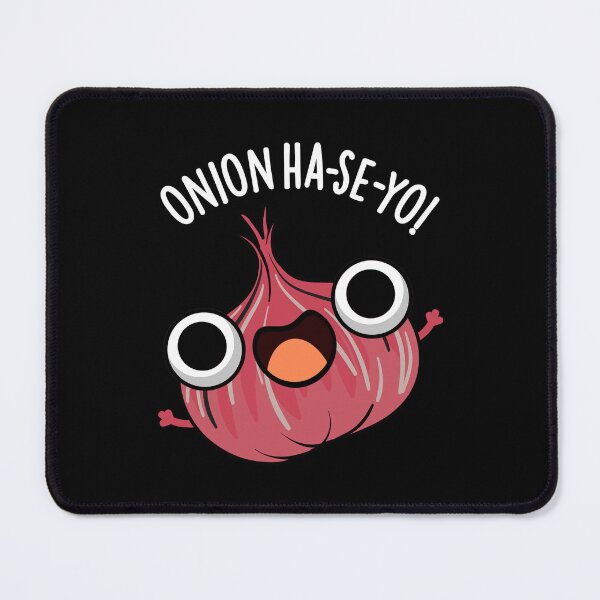 Item preview, Onion Ha-se-yo Funny Korean Pun (Dark BG) designed and sold by punnybone.