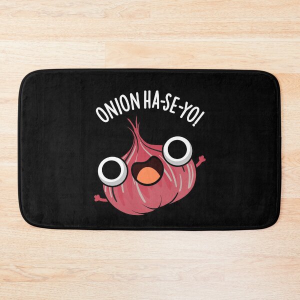 Item preview, Onion Ha-se-yo Funny Korean Pun (Dark BG) designed and sold by punnybone.