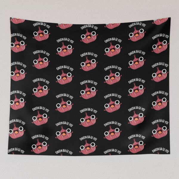 Item preview, Onion Ha-se-yo Funny Korean Pun (Dark BG) designed and sold by punnybone.