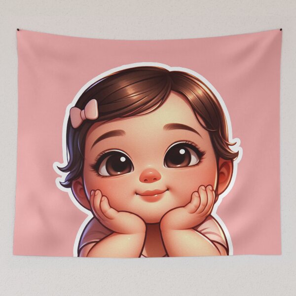 Item preview, Cute Little Baby Girl designed and sold by plushism.
