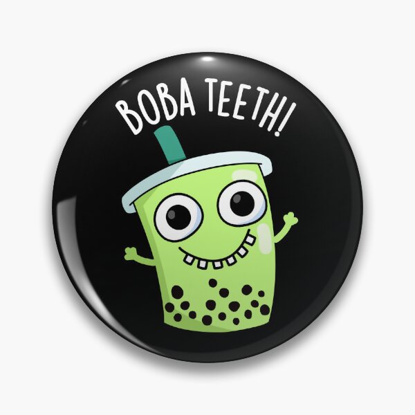 Item preview, Boba Teeth Funny Boba Tea Pun (Dark BG) designed and sold by punnybone.