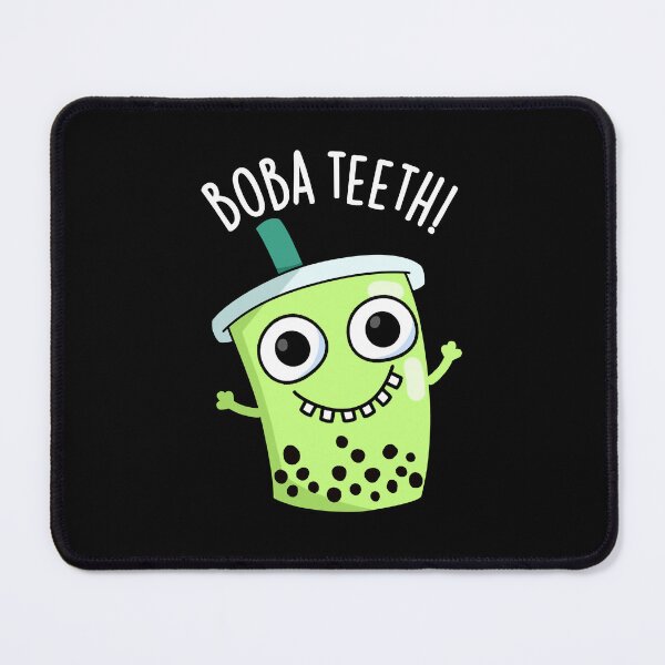 Item preview, Boba Teeth Funny Boba Tea Pun (Dark BG) designed and sold by punnybone.