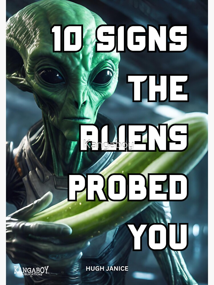 Thumbnail 3 of 3, Sticker, Fun Fake Book Cover, Aliens Probed You designed and sold by Kangaboy.