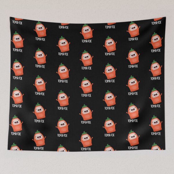 Item preview, Tomatoe Funny Tomato Pun (Dark BG) designed and sold by punnybone.