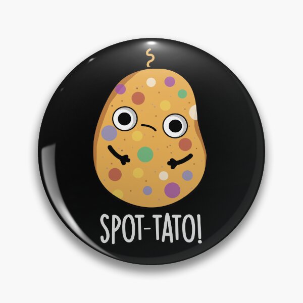Item preview, Spot-tato Funny Potato Pun (Dark BG) designed and sold by punnybone.