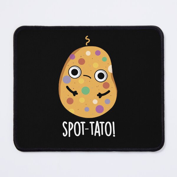 Item preview, Spot-tato Funny Potato Pun (Dark BG) designed and sold by punnybone.