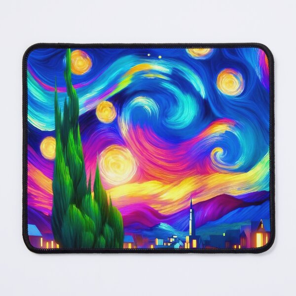 Item preview, Luminous Whorls over Tranquil Town designed and sold by stevepmp.