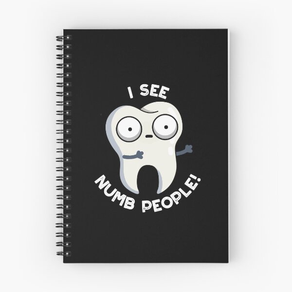 Item preview, I See Numb People Funny Tooth Pun (Dark BG) designed and sold by punnybone.