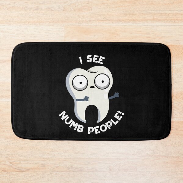 Item preview, I See Numb People Funny Tooth Pun (Dark BG) designed and sold by punnybone.