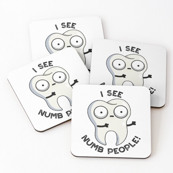 Item preview, I See Numb People Funny Tooth Pun  designed and sold by punnybone.