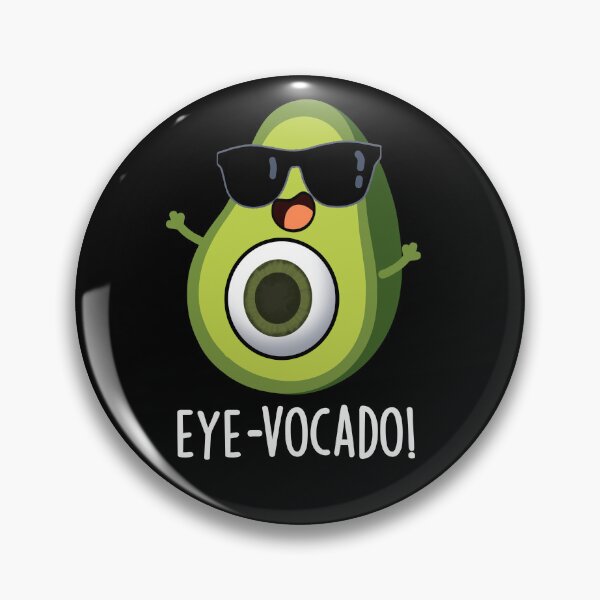 Item preview, Eye-vocado Funny Avocado Pun (Dark BG) designed and sold by punnybone.