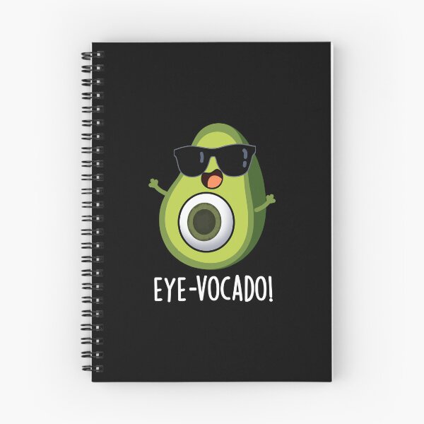 Item preview, Eye-vocado Funny Avocado Pun (Dark BG) designed and sold by punnybone.