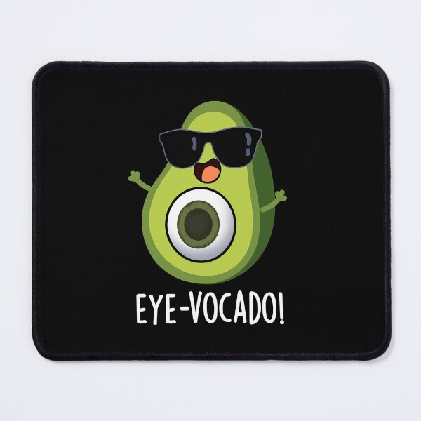 Item preview, Eye-vocado Funny Avocado Pun (Dark BG) designed and sold by punnybone.