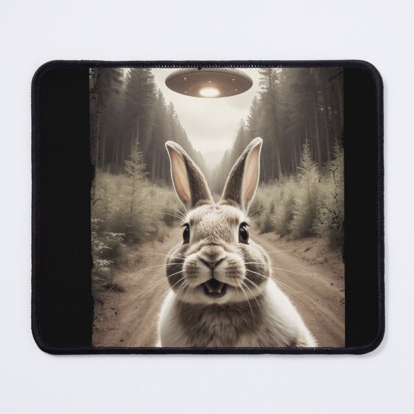 Item preview, Funny Bunny Selfie Alien Spaceship designed and sold by LuminOrb.