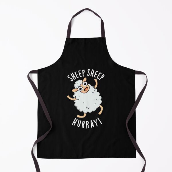 Item preview, Sheep Sheep Hurray Funny Animal Pun (Dark BG) designed and sold by punnybone.