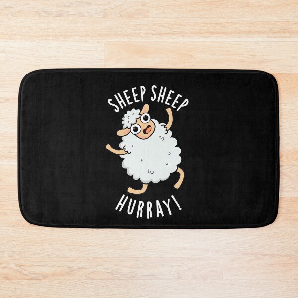 Item preview, Sheep Sheep Hurray Funny Animal Pun (Dark BG) designed and sold by punnybone.