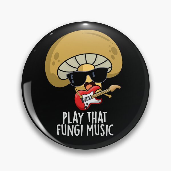 Item preview, Play That Fungi Music Funny Mushroom Pun (Dark BG) designed and sold by punnybone.