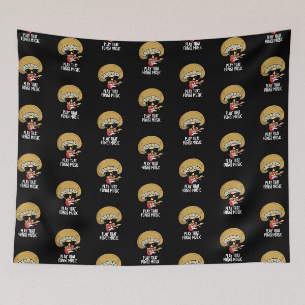 Item preview, Play That Fungi Music Funny Mushroom Pun (Dark BG) designed and sold by punnybone.