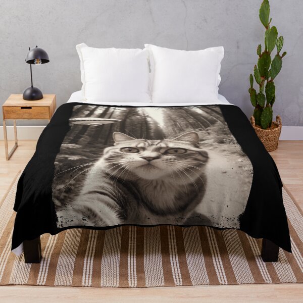 Item preview, Funny Cat Selfie Alien Spaceship designed and sold by LuminOrb.