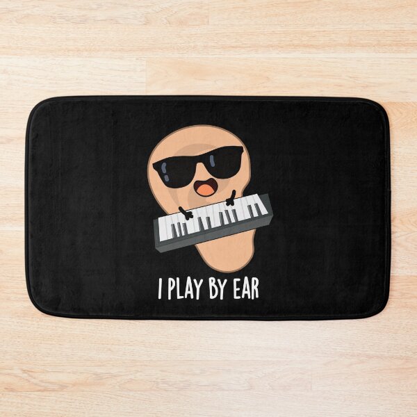 Item preview, I Play By Ear Funny Music Pun (Dark BG) designed and sold by punnybone.