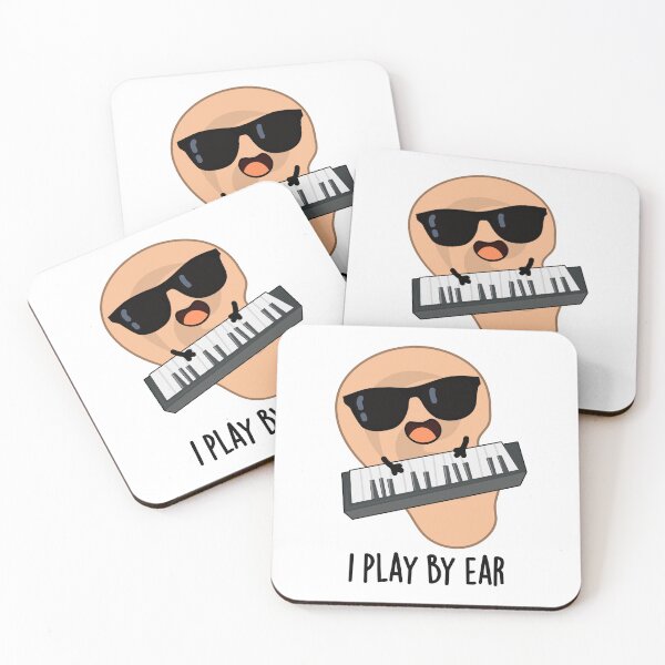 Item preview, I Play By Ear Funny Music Pun  designed and sold by punnybone.