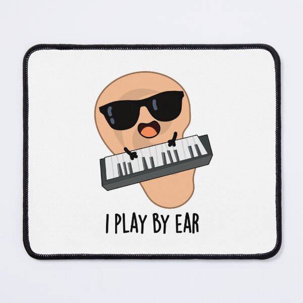Item preview, I Play By Ear Funny Music Pun  designed and sold by punnybone.