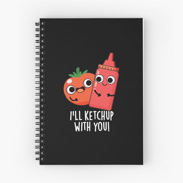 Item preview, I'll Ketchup With You Funny Food Pun (Dark BG) designed and sold by punnybone.