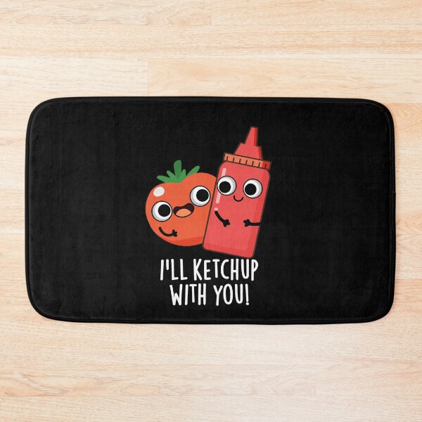 Item preview, I'll Ketchup With You Funny Food Pun (Dark BG) designed and sold by punnybone.