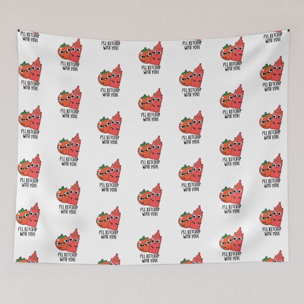Item preview, I'll Ketchup With You Funny Food Pun  designed and sold by punnybone.