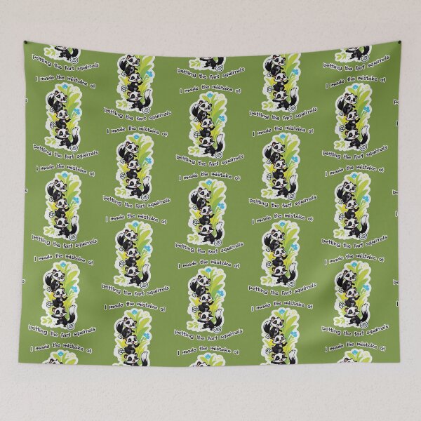 Item preview, I made the mistake of petting the fart squirrels designed and sold by SolidEarthArt.