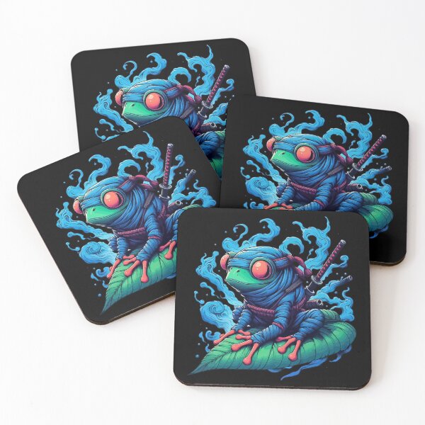 Item preview, Funny Ninja Samurai Frog Anime Ink designed and sold by TomFrontierArt.