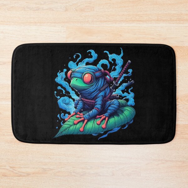 Item preview, Funny Ninja Samurai Frog Anime Ink designed and sold by TomFrontierArt.