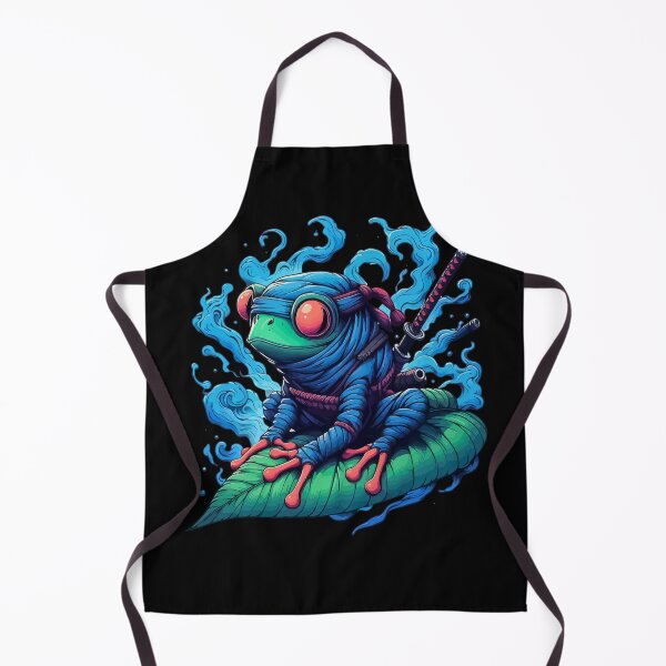 Item preview, Funny Ninja Samurai Frog Anime Ink designed and sold by TomFrontierArt.