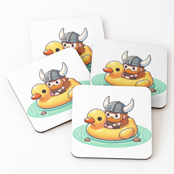 Item preview, Cute little Viking warrior drinking beer on an rubber ring designed and sold by AVillager.