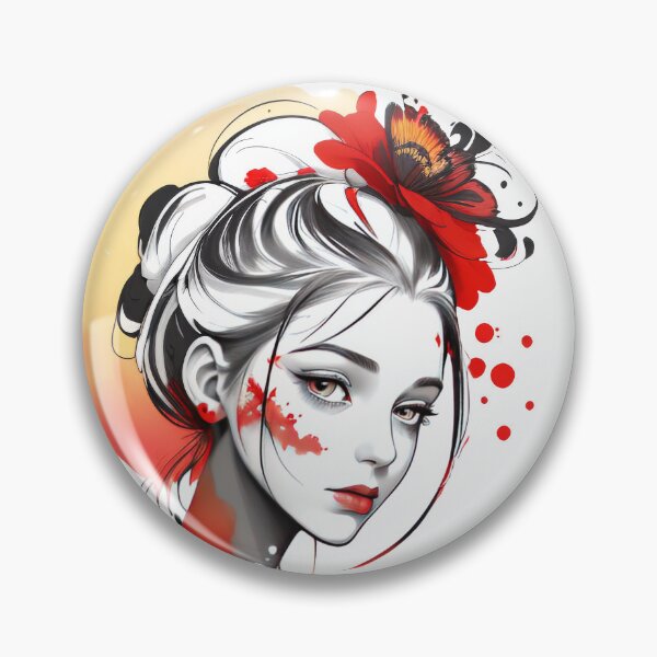 Item preview, A woman with a flower in her hair. Multicolored art. designed and sold by Harmonysens.